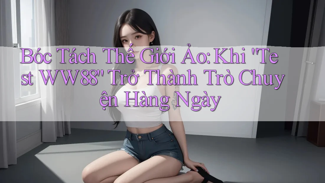 Bóc Tách Thế Giới Ảo: Khi “Test WW88” Trở Thành Trò Chuyện Hàng Ngày Bóc Tách Thế Giới Ảo: Khi “Test WW88” Trở Thành Trò Chuyện Hàng Ngày
