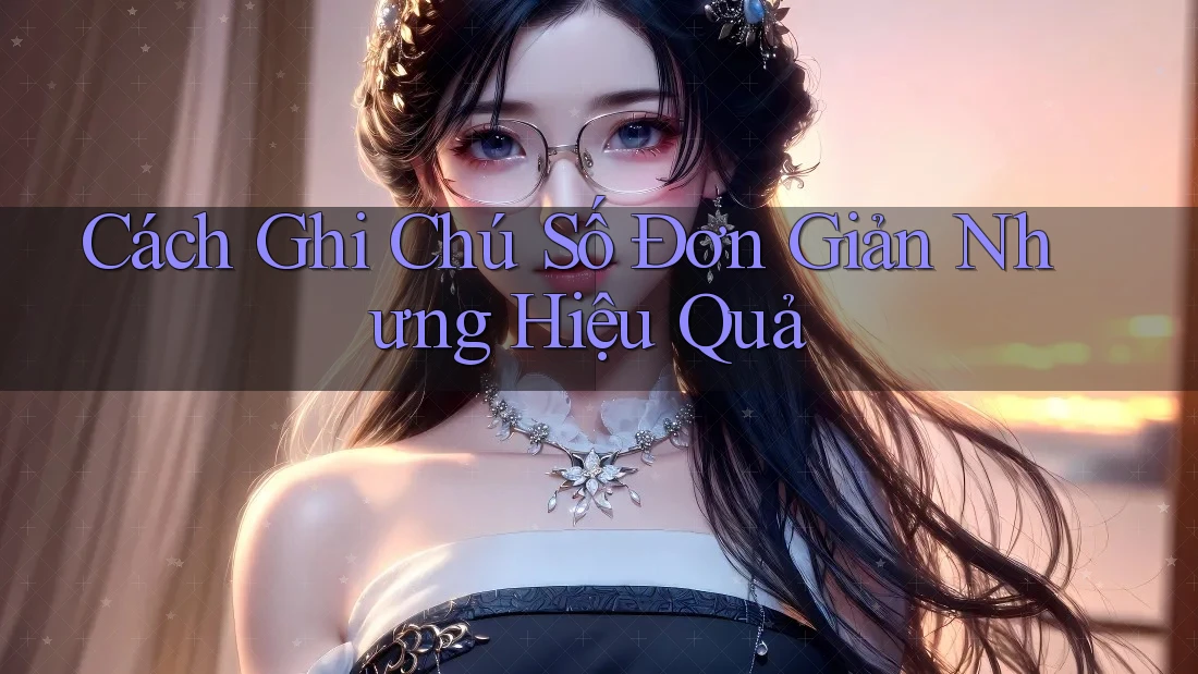Cách Ghi Chú Số Đơn Giản Nhưng Hiệu Quả