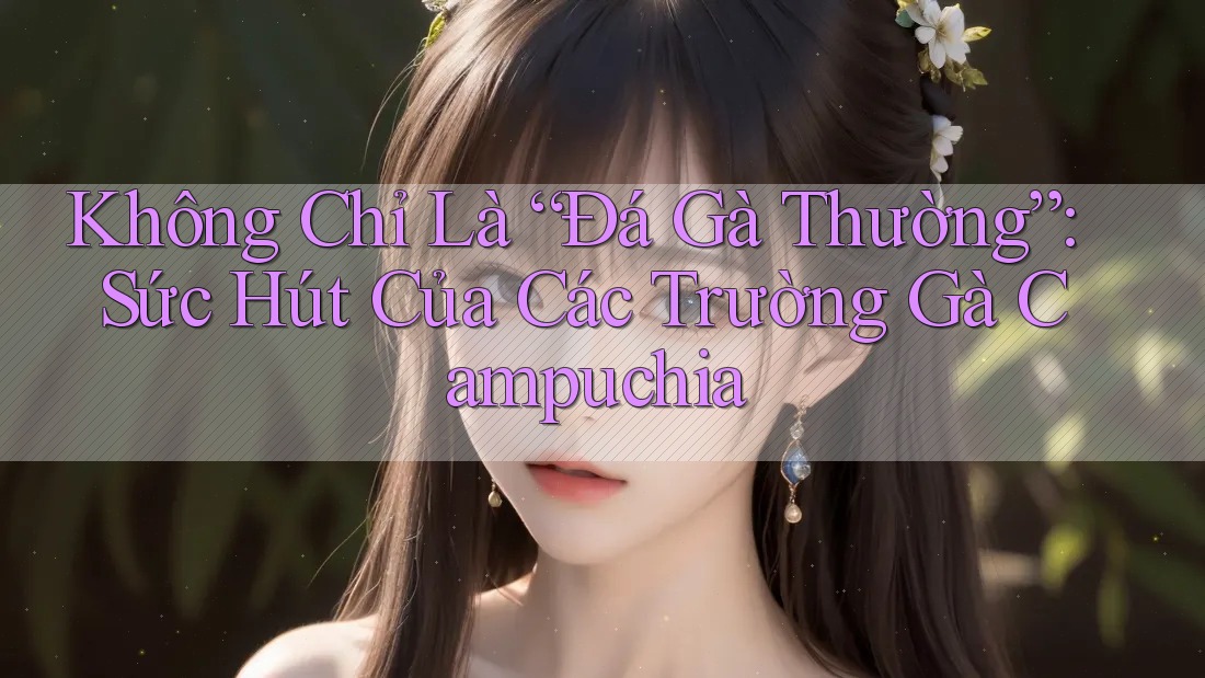 Không Chỉ Là “Đá Gà Thường”: Sức Hút Của Các Trường Gà Campuchia Không Chỉ Là “Đá Gà Thường”: Sức Hút Của Các Trường Gà Campuchia